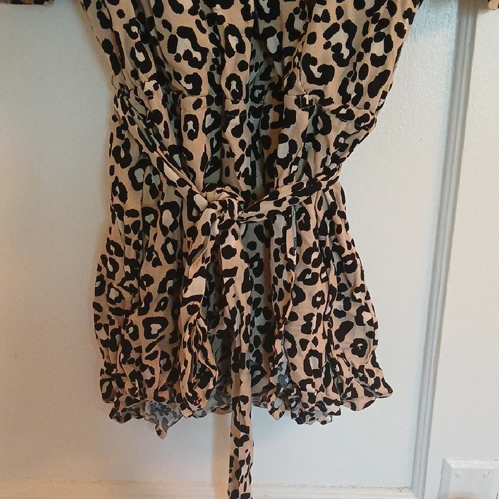 Ava & Viv  Leopard Print Blouse - Wrap Design - Picture 2 of 11